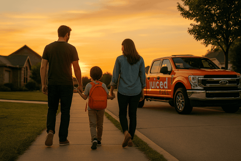 A family walking hand-in-hand at sunset, symbolizing the best part about owning your own business — spending meaningful time with loved ones while building a legacy.